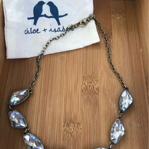 Chloe + Isabel Crystal Necklace with Silver Accents